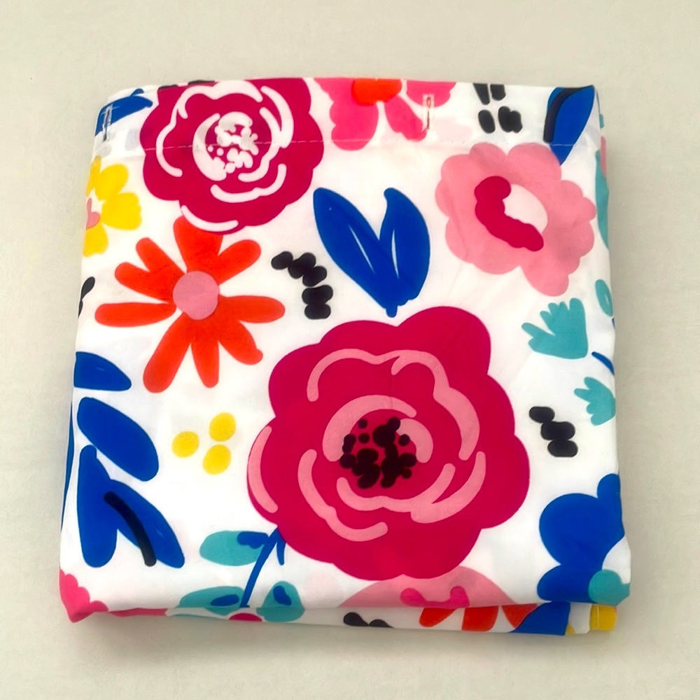 Shower Curtain Multi Color Flower Print Design.